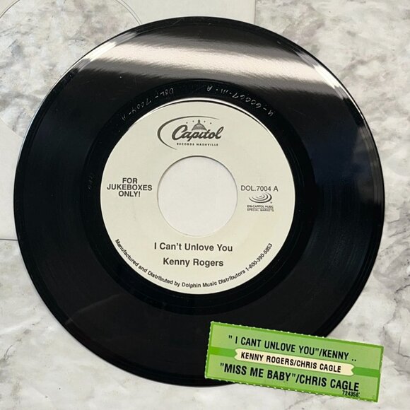 Kenny Rogers I Cant Unlove You / Chris Cagle Miss Me Baby 45 Country Capitol - Picture 4 of 6